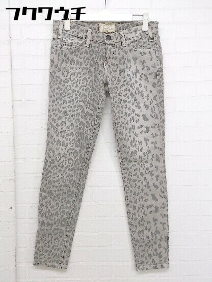 ◇ Current/Elliott カレントエリオット 総柄 ストレッチ スキニー パンツ サイズ25 グレー レディース 【中古】