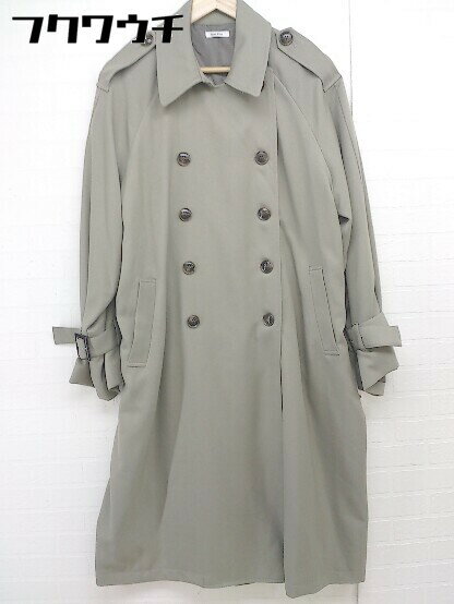 ■ ◎ PairPair ペアペア ベルト付き 長袖 コート サイズM グレー レディース 【中古】