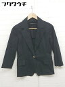 ◇ ◎ STRAWBERRY FIELDS ストロベリーフィールズ 1B 七分袖 テーラードジャケット ブラック レディース 【中古】