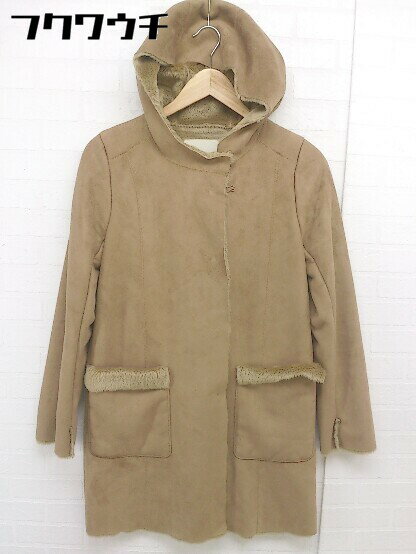 ■ Jewel Changes UNITED ARROWS スエード調 裏ボア 長袖 ムートンコート サイズ36 キャメル レディース 【中古】