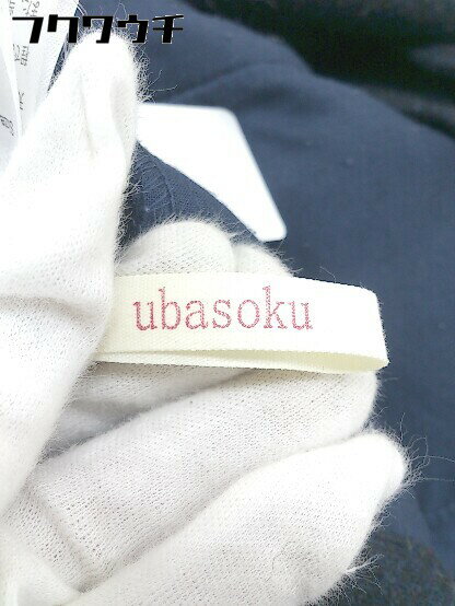 ◇ ubasoku ウバソク 長袖 ノーカラー ジャケット サイズF ネイビー レディース 【中古】