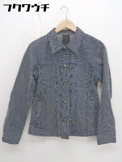 ◇ RX MOGA モガ ボーダー 長袖 ジャケット サイズ3 ネイビー系 レディース 【中古】