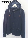 ◇ RAGEBLUE レイジブルー 長袖 ジップアップ パーカー サイズM ネイビー メンズ 【中古】