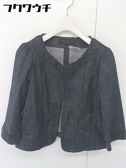 ◇ LAPIS LUCE BEAMS ラピスルーチェビームス 七分袖 ジャケット サイズ36 ブラック系 レディース 【中古】