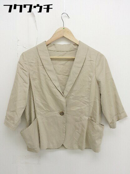 ◇ Jewel Changes ジュエルチェンジズ UNITED ARROWS 1B 七分袖 テーラードジャケット サイズ36 ベージュ レディース 【中古】