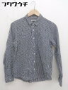 ◇ HARE ハレ ギンガムチェック 長袖 シャツ サイズS ブラック ホワイト系 メンズ 【中古】