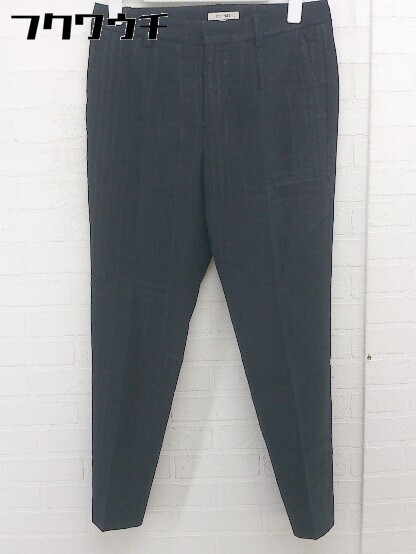 ◇ DES PRES 総柄 センタープレス テーパード パンツ サイズ00 ネイビー レディース 【中古】