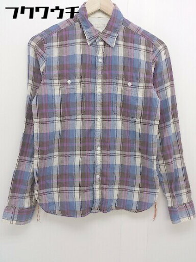 ◇ JOURNAL STANDARD relume チェック リネン混 長袖 シャツ サイズ2 パープル系 マルチ メンズ 【中古】 ◇ JOURNAL STANDARD relume チェック リネン混 長袖 シャツ サイズ2 パープル系 マルチ メンズ 【中古】