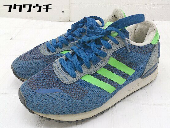 ◇ adidas アディダス ZX 700 S79190 スニーカー シューズ サイズ24.5cm ブルー系 グリーン系 メンズ 【中古】