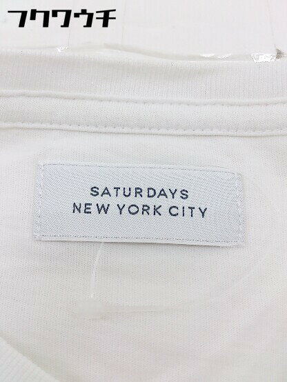 ◇ Saturdays NYC サタデーズ ニューヨークシティ プリント 半袖 Tシャツ カットソー サイズL ホワイト メンズ 【中古】 3