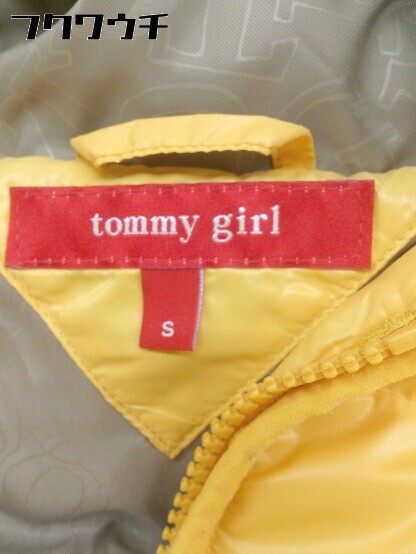 ■ tommy girl トミーガール 長袖 ジップアップ ダウン ジャケット サイズS イエロー レディース 【中古】