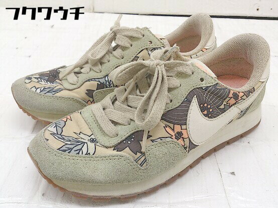 ◇ NIKE ナイキ 725079-200 AIR PEGASUS 83 PRINT スニーカー シューズ サイズ22.5cm グリーン系 マルチ レディース 【中古】