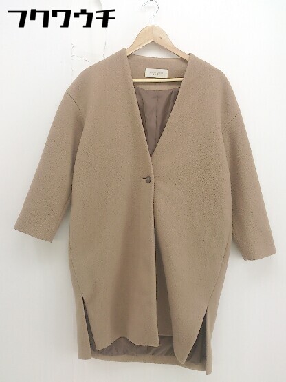 ■ chocol raffine robe ショコラ フィネ ローブ 長袖 コート サイズF ベージュ レディース 【中古】