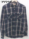 ◇ BEAMS HEART ビームス ハート チェック 長袖 シャツ サイズS ネイビー系 メンズ 【中古】(4)