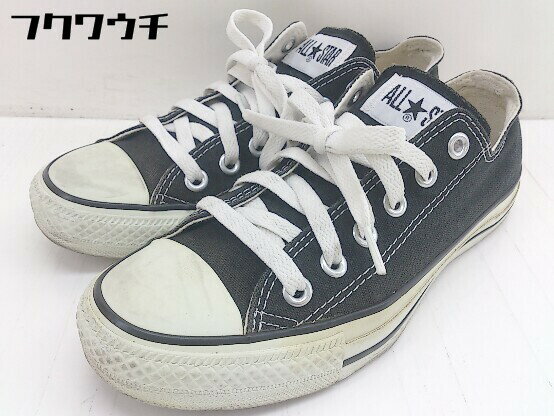 ◇ CONVERSE M9166 ALL STAR OX キャンバス オールスター スニーカー シューズ 23.5cm ブラック ホワイト レディース 【中古】