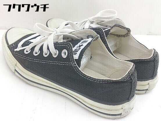 ◇ CONVERSE M9166 ALL STAR OX キャンバス オールスター スニーカー シューズ 23.5cm ブラック ホワイト レディース 【中古】