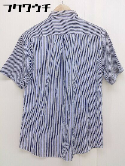 ◇ ◎ BEAMS ビームス ストライプ 半袖 シャツ サイズS ブルー ホワイト系 メンズ 【中古】