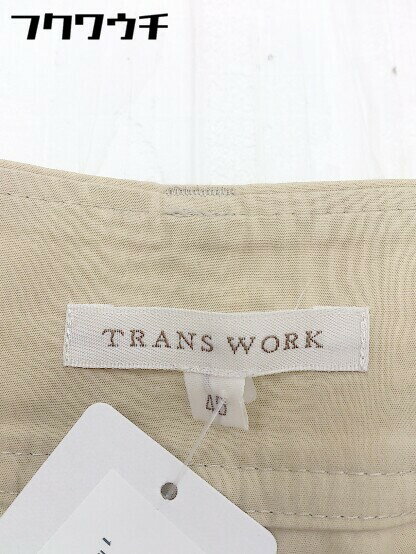 ◇ TRANS WORK トランスワーク ストレッチ ハイウエスト パンツ サイズ40 ライトベージュ レディース 【中古】
