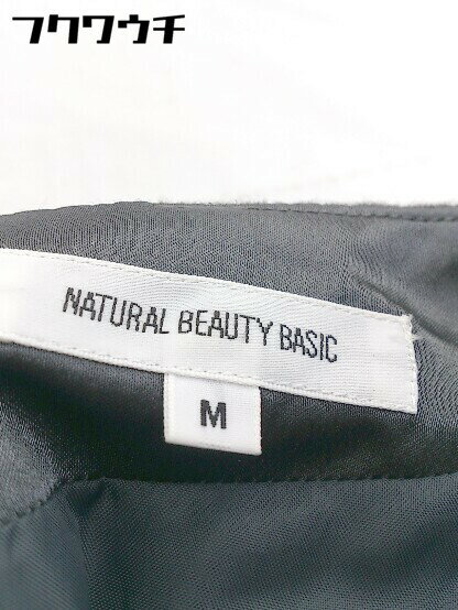 ◇ NATURAL BEAUTY BASIC ナチュラルビューティーベーシック 長袖 膝丈 ワンピース サイズM ミディアムグレー レディース 【中古】