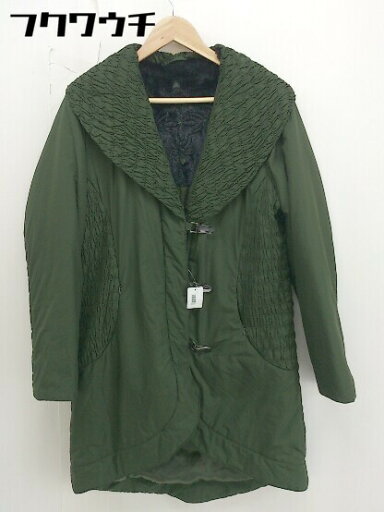 ■ HUCKE 中綿 シャーリング 長袖 コート サイズ D 38 F 40 USA 10 カーキ レディース 【中古】 ■ HUCKE 中綿 シャーリング 長袖 コート サイズ D 38 F 40 USA 10 カーキ レディース 【中古】