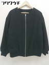 ■ ALICIA PAGEBOY ジップアップ リバーシブル ボア 切替 長袖 ジャケット サイズF ブラック レディース 【中古】(4)