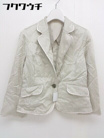 ◇ green label relaxing グリーンレーベル UNITED ARROWS 1B 七分袖 テーラードジャケット サイズ38 ベージュ レディース...