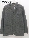 ◇ UNITED ARROWS PINK LABEL ユナイテッドアローズ ストライプ 長袖 ジャケット サイズL グレー ブラック系 メンズ 【中古】
