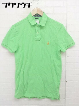 ◇ POLO RALPH LAUREN ポロ ラルフローレン 鹿の子 ビッグポニー 半袖 ポロシャツ サイズS 170/92A グリーン メンズ 【中古】