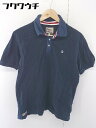 ◇ ◎ The DUFFER of ST.GEORGE ワンポイント 鹿の子 半袖 ポロシャツ サイズ L ネイビー メンズ 【中古】