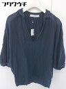 ◇ BEAUTY & YOUTH ビューティアンドユース UNITED ARROWS Vネック 七分袖 シャツ ブラウス ネイビー レディース 【中古】(4)