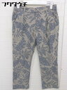 ◇ JOURNAL STANDARD ジャーナルスタンダード 総柄 七分丈 サブリナ パンツ サイズ38 グレー ネイビー系 レディース 【中古】