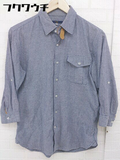 ◇ ◎ SIMPLICITE PLUS シンプリシテ プリュス 牛革 袖ロールアップ 七分袖 シャツ サイズ 38 ネイビー メンズ 【中古】管理番号111203001033720211207ベースW160/横付属品替えボタン1個襟回り・袖口に黄ばみあり。素材画像参照色ネイビーサイズサイズ 38梱包サイズ1宅急便運賃一覧表はこちらをクリック採寸サイズ着丈：約68cm　肩幅：約42cm　身幅：約51cm　袖丈：約43cmサイズガイドはこちらをクリックコンディションレベルCコンディション詳細はこちらをクリックコンディション詳細商品状態、状態の目安につきまして、あくまでも弊社基準による目安となっております。リユース品の特性上、大小様々なダメージが発生しており、全ての商品の全てのダメージ詳細を記載する事が難しい為、目安として記載をさせていただいております。二次流通品のご理解、ご納得を頂いた上、ご購入をお願い致します。