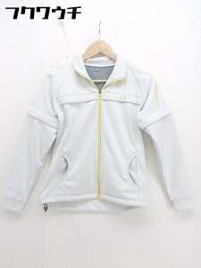 ◇ UNDER ARMOUR アンダーアーマー 2WAY ロゴ裏起毛 ジップアップ 長袖 ジャージ ブルゾン サイズ SM ホワイト メンズ 【中古】