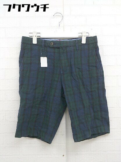 ◇ BEAMS LIGHTS ビームス リネン混 チェック ハーフ ショート パンツ グリーン ネイビー ブラック系 メンズ 【中古】管理番号111202000220520211208ベースW108/長付属品無全体的に擦れ感あり。素材画像参照色グリーン ネイビー ブラック系サイズ表記なし梱包サイズ1宅急便運賃一覧表はこちらをクリック採寸サイズ股上：約24cm　股下：約26cm　ウエスト：約36cm　もも幅：約28cm　裾幅：約23cmサイズガイドはこちらをクリックコンディションレベルCコンディション詳細はこちらをクリックコンディション詳細商品状態、状態の目安につきまして、あくまでも弊社基準による目安となっております。リユース品の特性上、大小様々なダメージが発生しており、全ての商品の全てのダメージ詳細を記載する事が難しい為、目安として記載をさせていただいております。二次流通品のご理解、ご納得を頂いた上、ご購入をお願い致します。