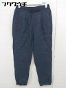 ◇ URBAN RESEARCH DOORS ウエストゴム リボン ロールアップ パンツ サイズ38 ネイビー レディース 【中古】