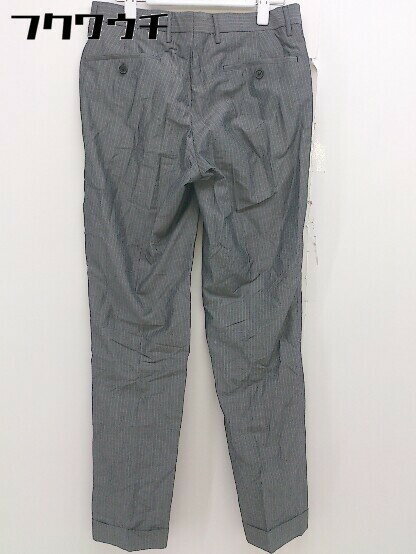 ◇ green label relaxing グリーンレーベル UNITED ARROWS ストライプ ロールアップ パンツ サイズ76 グレー メンズ 【中古】