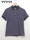 ◇ ◎ JOURNAL STANDARD ジャーナルスタンダード ボーダー 半袖 ポロシャツ サイズM ネイビー ピンク ホワイト系 メンズ 【中古】(4)