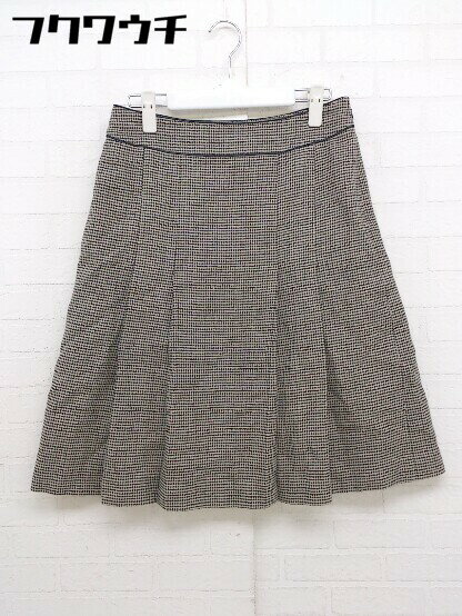◇ 23区 vingt trois arrondissements ラメ入り 膝下丈 ボックスプリーツ スカート サイズ38 グレー ブラック レディース 【中古】