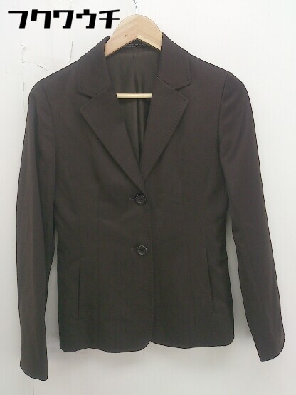 ◇ INED イネド 2B ウール 長袖 テーラードジャケット ブレザー サイズ 11 ブラウン レディース 【中古】