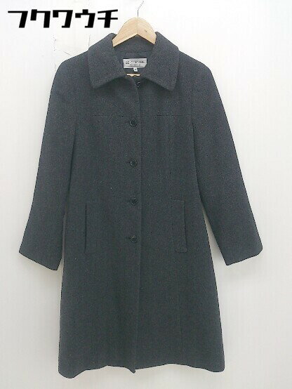 ■ 22 OCTOBRE ヴァンドゥーオクトーブル 長袖 ステンカラーコート サイズ38 ブラック グレー レディース 【中古】