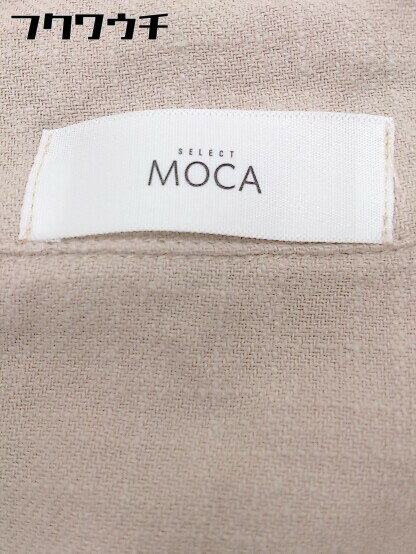◇ select MOCA セレクトモカ リネン混 スタンドカラー 長袖 ジップアップ ジャケット サイズF ベージュ レディース 【中古】