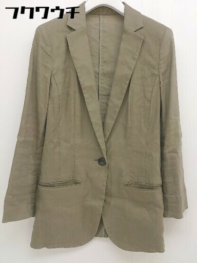 ◇ INED イネド リネン混 シングル 1B 長袖 テーラードジャケット サイズ9 ブラウン系 レディース 【中古】 ◇ INED イネド リネン混 シングル 1B 長袖 テーラードジャケット サイズ9 ブラウン系 レディース 【中古】