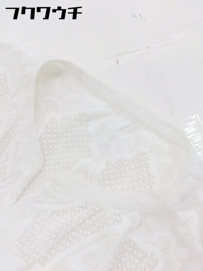 ◇ B:MING by BEAMS ビームス 刺繍 ウエストリボン ノースリーブ 膝下丈 ワンピース サイズM ホワイト レディース 【中古】