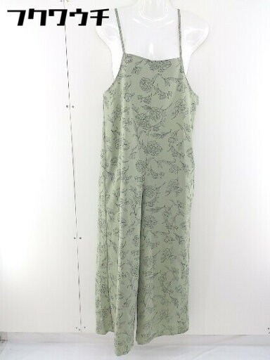 ◇ continuer de NICE CLAUP 花柄 フラワー オールインワンサロペット サイズF カーキ レディース 【中古】 ◇ continuer de NICE CLAUP 花柄 フラワー オールインワンサロペット サイズF カーキ レディース 【中古】