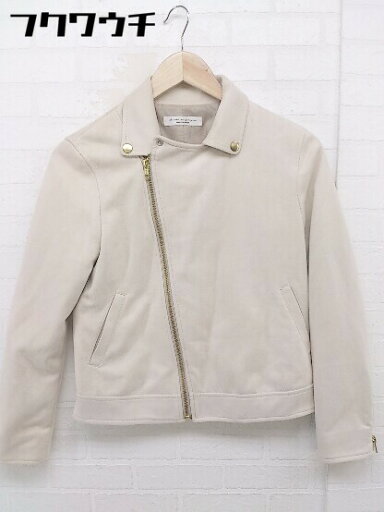 ◇ BEAUTE DE OPAQUE ジップアップ ライダース風 長袖 ジャケット サイズ S ベージュ レディース 【中古】 ◇ BEAUTE DE OPAQUE ジップアップ ライダース風 長袖 ジャケット サイズ S ベージュ レディース 【中古】
