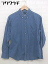 ◇ ◎ green label relaxing UNITED ARROWS ボタンダウン BD 長袖 シャツ サイズ M ネイビー メンズ 【中古】
