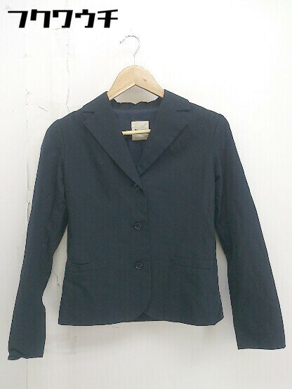 ◇ Chez toi シェトワ 3B 薄手 長袖 テーラードジャケット ネイビー レディース 【中古】