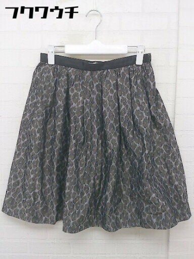 ◇ UNITED ARROWS サイドジップ 豹柄 レオパード 膝丈 プリーツ スカート サイズ38 グレー ブラウン レディース 【中古】 ◇ UNITED ARROWS サイドジップ 豹柄 レオパード 膝丈 プリーツ スカート サイズ38 グレー ブラウン レディース 【中古】