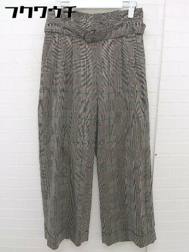 ◇ ◎ green label relaxing UNITED ARROWS ハイウエスト チェック ワイド パンツ サイズ40 ブラウン系 レディース 【中古】 ◇ ◎ green label relaxing UNITED ARROWS ハイウエスト チェック ワイド パンツ サイズ40 ブラウン系 レディース 【中古】