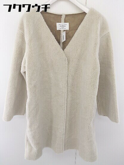 ■ archives アルシーヴ ボア 長袖 コート サイズM ベージュ レディース 【中古】